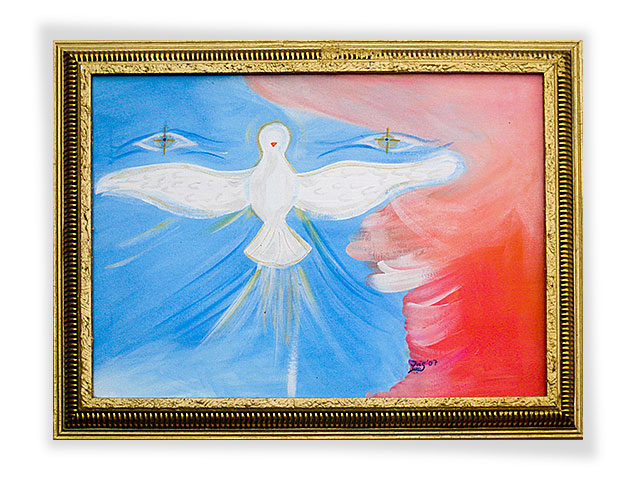 Gemälde, Acryl auf Malkarton, 46 x 36 cm